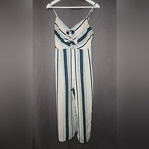 Xhilaration Summer Tank Blue and White Striped Women’s Jumpsuit